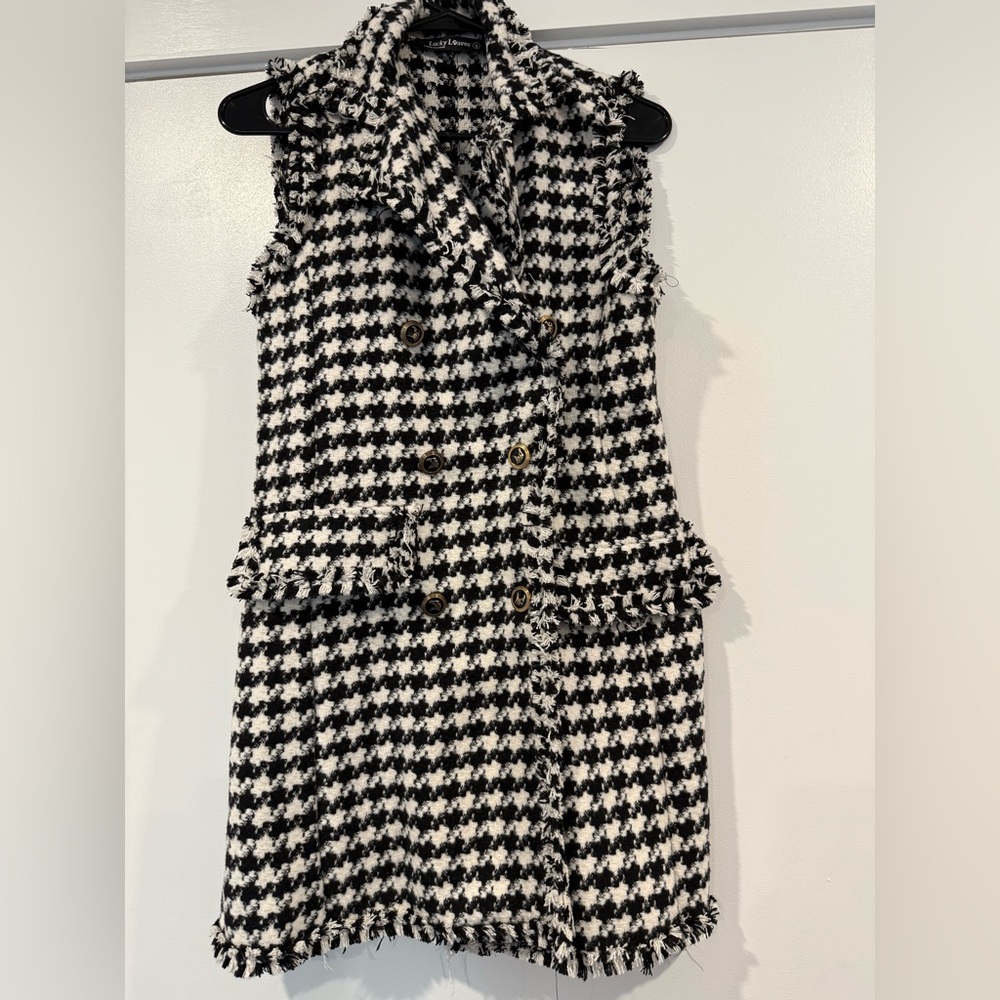 Lucky Leaves houndstooth vest